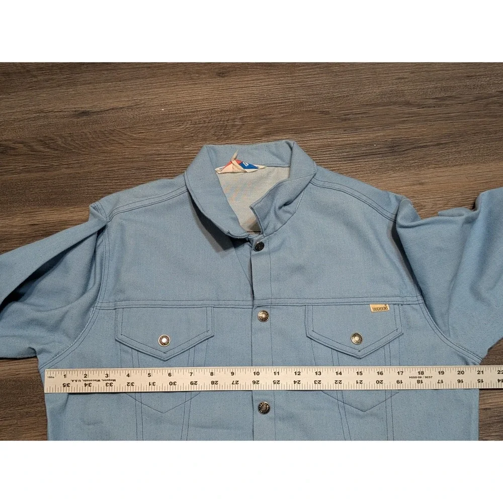 1970s Denim Jacket Toughskins Sears Baby Blue Western Jacket Chest Size 40 Chest